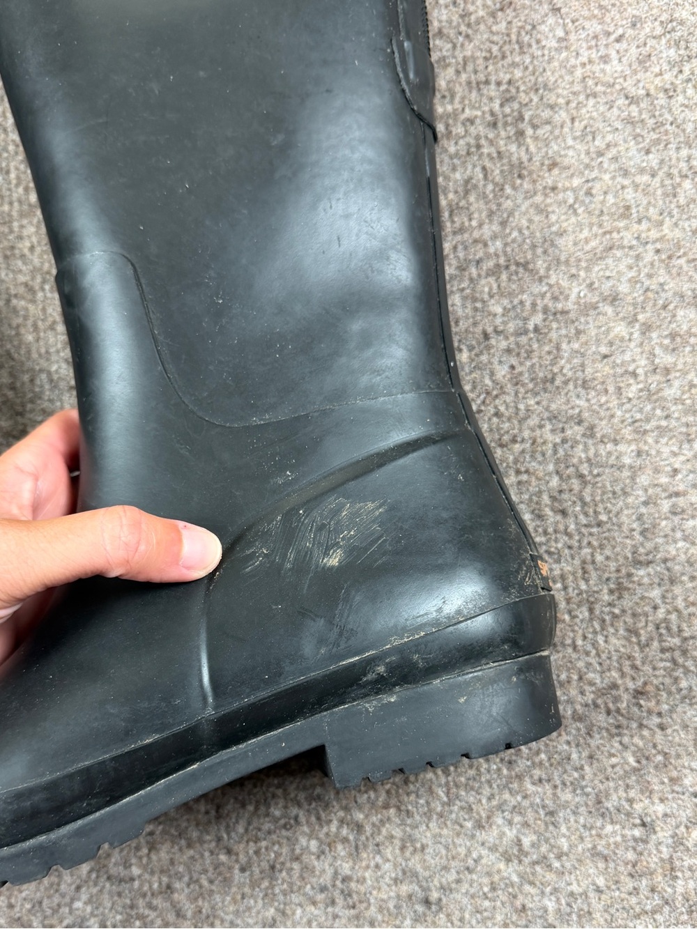 Sperry Black Calf Length Tall Waterproof Rain Boots Women’s 8 Leather Trim Y2K - Picture 11 of 11